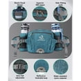 thumbnail image 6 of WATERFLY Unisex Large Capacity Hiking with Bottle Holder Fanny Pack Waist Bag,Teal Blue, 6 of 8