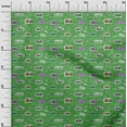 thumbnail image 3 of oneOone Viscose Jersey Green Fabric Writing Text Sewing Craft Projects Fabric Prints By Yard 60 Inch Wide, 3 of 4