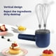 thumbnail image 4 of Batidor de mano inalámbrico recargable de dos varillas | Carga USB de 3 velocidades | Batidor de huevos y nata para repostería | Incluye 2 varillas mezcladoras y filtro para claras de huevo | Azul, 4 of 9