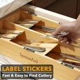 thumbnail image 2 of SpaceAid Bamboo Silverware Drawer Organizer with Labels, 15.6"L x 8"W x 2.4"H, 2 of 7
