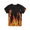 thumbnail image 5 of Garronmavis Orange Flame T-Shirts for Kids 9-10 Boys Girls Summer Short Sleeve Crewneck Shirts Lightweight Casual Sport Streetwear Tops Comfy Everyday Shirts for School & Play, 5 of 6
