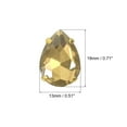 thumbnail image 2 of Unique Bargains 20Pack Teardrop Sew on Rhinestone - 18x13mm Glass Teardrop Crystal Rhinestones in Gold Prong Setting (Coffee), 2 of 7