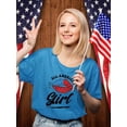 thumbnail image 2 of All American Girl W Kiss T-Shirt Women -Image by Shutterstock, Female 4X-Large, 2 of 4