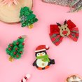 thumbnail image 4 of Billuyoard Clip de pelo de Navidad Clips laterales de acero inoxidable Elk Penguin Árbol de Navidad Bayas rojas Copo de nieve Decoración Kits de decoración para fiestas Copo de nieve/árbol de Navidad, 4 of 6