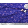 thumbnail image 3 of Soimoi Blue Rayon Fabric Fish & Noodles Food Printed Fabric 1 Yard 42 Inch Wide, 3 of 3