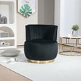 thumbnail image 4 of 360 Degree Swivel Cuddle Barrel Accent Sofa Chairs, Round Armchairs With Wide Upholstered, Fluffy Velvet Fabric Chair For Living Room, Bedroom, Office, Waiting Rooms, 4 of 9