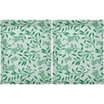 thumbnail image 2 of Leaves Pattern Kitchen Curtains 2 Panels UV Protected Tier Curtains, Half Window Curtains Kitchen Tiers for Guest Room Bathroom Sink Laundry Room Basement,24"x27", 2 of 7