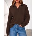 thumbnail image 2 of Suéter PRETTYGARDEN 2025 Mujer Cuello Cuarto Marrón Talle S, 2 of 8
