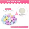 thumbnail image 2 of Fuzzy Pom Poms Balls, 108 Pcs 1 Inch/25 mm Mini PomPoms for Crafts Jewelry Making Light Color, 2 of 6