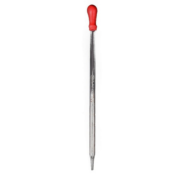 Vogacara Pipeta graduada de vidrio, bulbo de goma, experimento escolar de laboratorio, cuentagotas, dispensación de 0,5 ml, 1 ml, 2 ml, 3 ml, 1 ud. Tratamientos faciales Rojo 2ml Vogacara MR5466-03