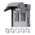 thumbnail image 1 of Caja de enchufe para exteriores DEWENWILS, receptáculos duales WRTR GFCI de 20 amperios, 1 of 8