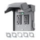 thumbnail image 1 of Caja de enchufe para exteriores DEWENWILS, receptáculos duales WRTR GFCI de 20 amperios, 1 of 8