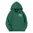 thumbnail image 4 of Hoodie Girls Valentine Sweatshirt Long Sleeve Heart Sweatshirt Crewneck Pullover Sweatshirt Clothes for Kids 7-8 Years, 4 of 4