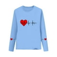 thumbnail image 2 of Girls Medical Shirt Future Doctor Long Sleeve Top Heartbeat EKG Graphic Soft Kids Tee for Kids to 14 Years Light Blue,Size 2-3 T, 2 of 6