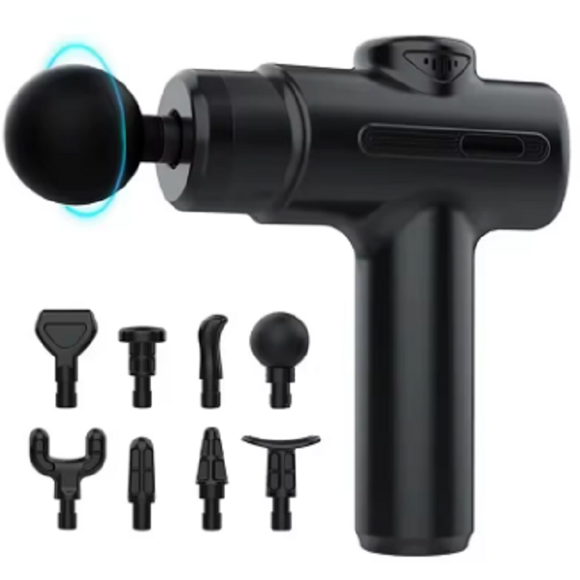 Electric Massage Gun Deep Tissue Facial Massager 8 Heads Arms Back Leg Muscle Relaxing For Body Back Arm Sport Fitness