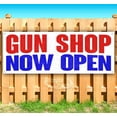 thumbnail image 1 of Gun Shop Now Open 13 oz Vinyl Banner With Metal Grommets, 1 of 4