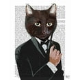 thumbnail image 2 of Fab Funky 20x24 Gold Ornate Wood Framed with Double Matting Museum Art Print Titled - James Bond Cat, 2 of 4