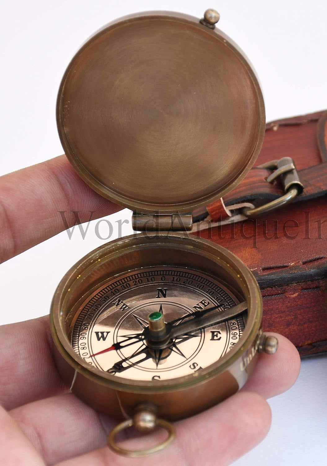 WOANIN Brass Compass Gift to My Son/to Our Son/Nautical Gift for Son from Dad/Gift to Son from Mom A Perfect and Unique Gift with Leather Case