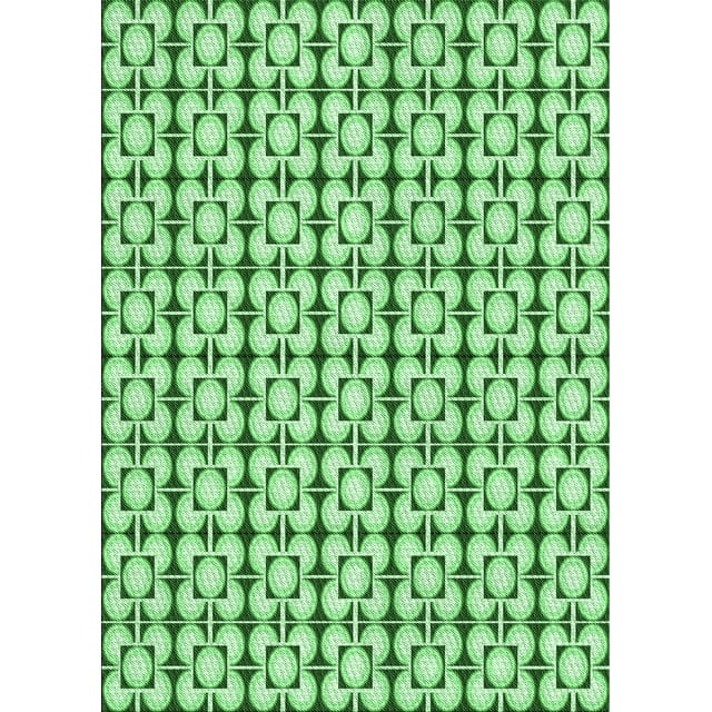 Ahgly Tapis Rectangulaire Lavable en Machine Intérieur Vert Jade Transitionnel, 3 Pieds x 5 Pieds