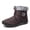 Brown, variant on Women Winter Snow Boots: Fur Lined Warm Slip On Boots for Women Waterproof Non Slip Booties for Commute Outdoor Walking