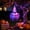 A, variant on Orangide LED Witch Hat Halloween Decor Light Up Glowing Jagged Ghost Hat with Batteries Included for Yard Party Home Fall Decoration