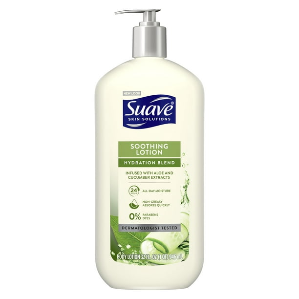Suave Skin Solutions Soothing with Body Lotion, 32 fl. Oz.
