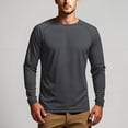 thumbnail image 3 of Guluxicc Athletic Shirts for Men Classic Fit Solid Long Sleeve Gym Shirts Summer Casual Outfit, 3 of 8