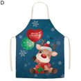 thumbnail image 3 of Christmas Apron Cartoon Christmas Pattern Strap Design Wear-Resistant Anti-oil Fadeless Dirt-resistant Washable Versatile Decorative Christmas Apron for Kitchen, 3 of 4