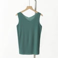 thumbnail image 5 of BRGZLK Tank Top For Women V Neck Ribbed Wide Shoulder Sleeveless Casual Breathable Comfortable Active Summer Daily Wear Layering, 5 of 7
