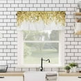 thumbnail image 4 of Yellow Eucalyptus Leaves Curtain Valance for Windows/Living Room/Kitchen/Bathroom/Farmhouse, Short Rod Pocket Tier Curtain Window Treatment, 1 Panel 54 x 18 Spring Floral Summer Botanical, 4 of 6
