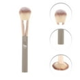 thumbnail image 3 of Unique Bargains 1 Pc Convenient Loose Powder Brush Light Coffee Color Nylon Hair Aluminum Tube Plastic Handle, 3 of 5