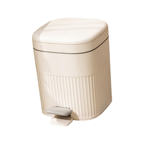Cesta de basura de cocina, cubo de basura con Pedal, contenedor de basura, cubo de basura moderno con Pedal, cubo de basura para terraza acristalada 8L Blanco mayimx Bote de basura