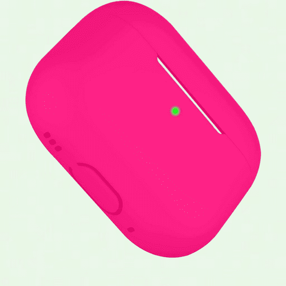 AirPods Pro 2nd Generation Case Cover, Hot Pink Silicone Skin for Apple AirPods Pro Gen 2, Front LED Visible