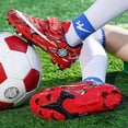 thumbnail image 4 of Zapatos de fútbol para niños Tacos Botas de fútbol atléticas Transpirables Profesionales para Interiores y Exteriores TF/AG-Rojo-28 Sincero Electrónica, 4 of 5