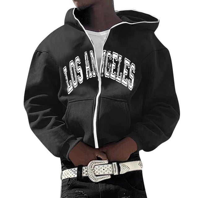Gibobby Sudadera cierre hombre Camisas de manga larga para hombre, básica(Negro,XG)