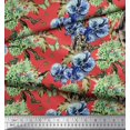 thumbnail image 2 of Soimoi Cotton Duck Fabric Rabbit,Lilac & Pansy Floral Fabric Prints By Yard 42 Inch Wide, 2 of 3