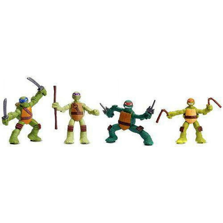 Teenage Mutant Ninja Turtles Nickelodeon Michelangelo, Donatello, Raphael &  Leonardo Mini Figure Set