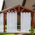 thumbnail image 1 of Cqxid Rideau à Moins de 10 $ Semi-Transparent Rideaux d'Extérieur pour Patio Voilage Supérieur Transparent Rideaux Drapés 1 Panneau, 1 of 9