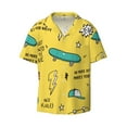 thumbnail image 5 of PAYOHTO Skateboarding Elements Mens Hawaiian Casual Short-sleeved Shirt Tropical Summer Beach Button Down Shirts, 5 of 7