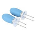 thumbnail image 1 of Injueey - 2 pinchos de maíz para barbacoa, tenedor de maíz, pincho de acero inoxidable para barbacoa con asas de silicona Cocina y Comedor Azul Injueey  HA003068-04, 1 of 1