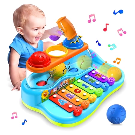 Yerloa Baby Musical Toys for 1 Year Old Boys Girls, Xylophone for Toddlers 1-3 Music Instrument Learning Toys Montessori Baby Toys for 12-24 Months, 1st Birthday Gift Infant Baby Toys 6 9 12 18 Month