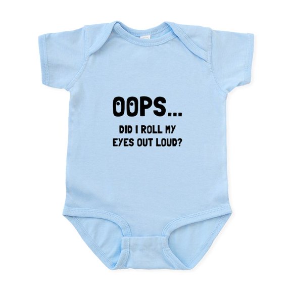 CafePress - Eye Roll Body Suit - Baby Light Bodysuit, Size Newborn - 24 Months