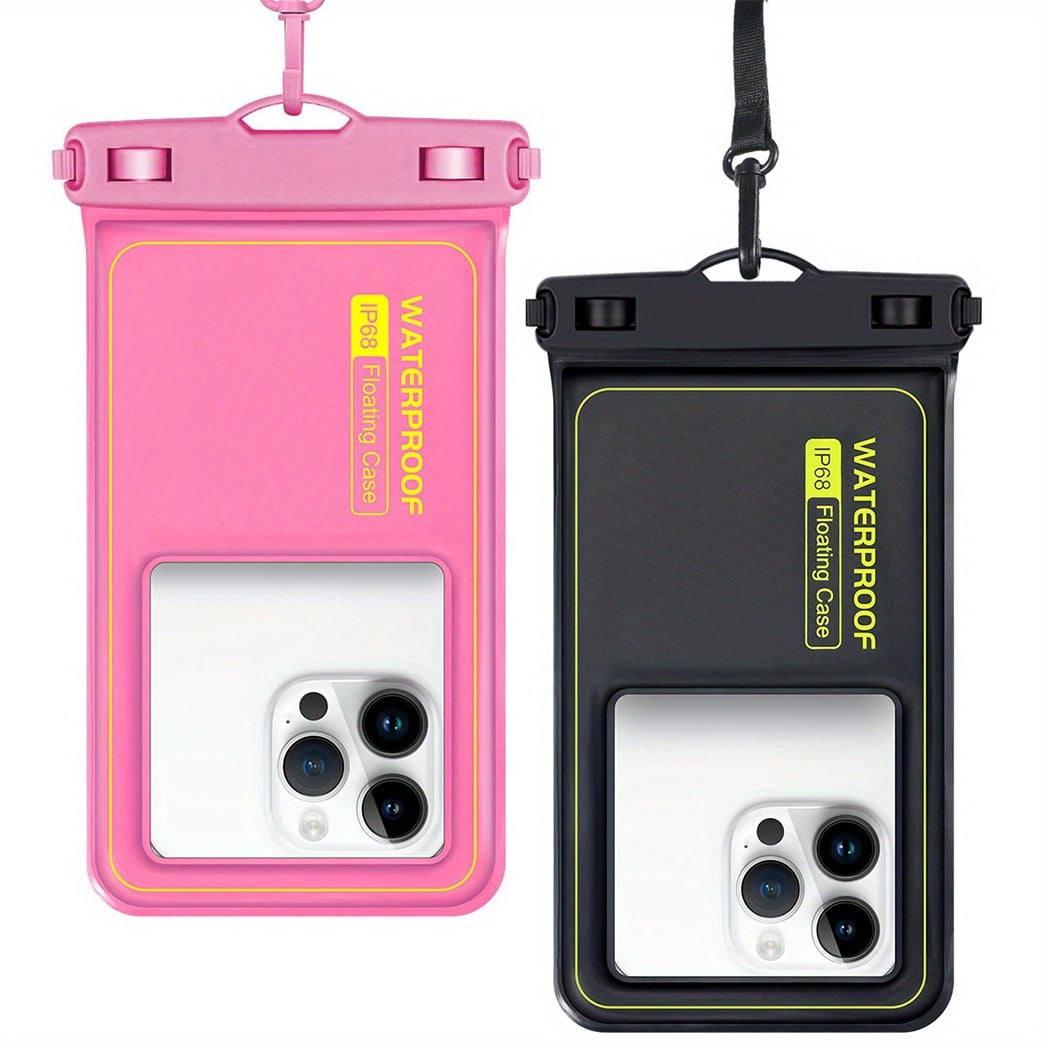 unbranded 2pcs Floating Phone Bag for IPhone16 15 14 13 12 11 Pro Max Phone Dry Bag for All Mobile Phones, Beach Water Park Universal Floating Bag