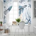 thumbnail image 5 of Fsddascl Coastal Sea Turtle Blackout Curtains for Bedroom/Living Room, Thermal Insulated Kitchen Curtains, Summer Ocean Coral Conch Grommet Darkening Window Treatment Drapes 42"x84"x2, 5 of 6