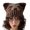 brown fivepointed s, variant on Striped Knitted Hat Halloween Striped Kitten Ear Hat Cosplay Party Hats Headgear Halloween