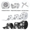 thumbnail image 4 of Uxcell 7/8"5Yard Volleyball Grosgrain Craft Ribbon Polyester Burlap Ribbon Black White 2 Roll, 4 of 6