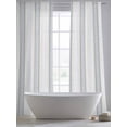 thumbnail image 3 of Geometric Gray Sheer Curtains 84 inches Long 2 Panels Set Ethnic Stripes Tiers Sheers Rod Pocket Small Window Short Curtains for Kitchen Cafe, Each 52" W x 84" L, 3 of 7