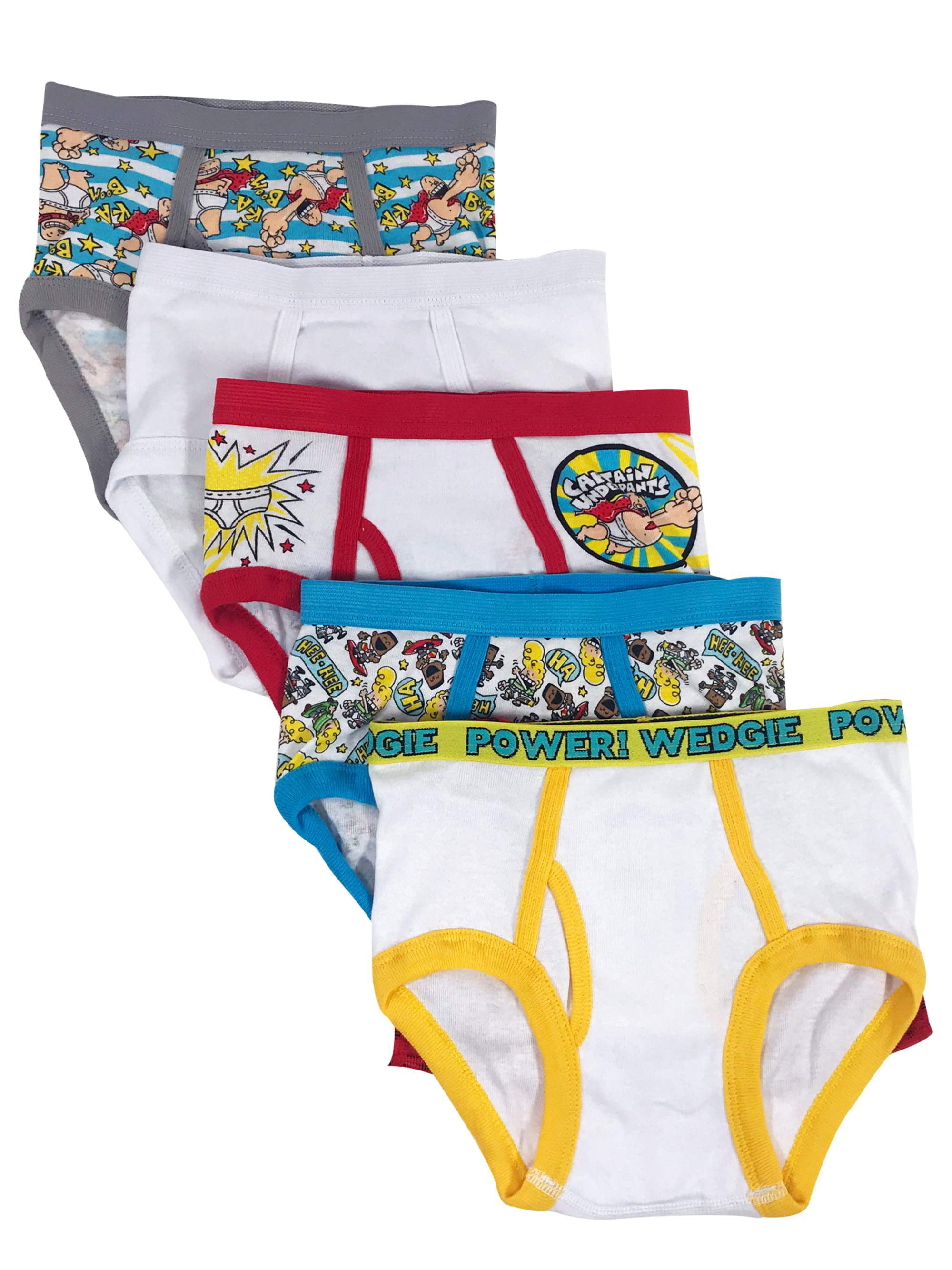 Captain Underpants - Captain Underpants, Boys Underwear, 5 Pack Briefs  (Little Boys & Big Boys) - Walmart.com - Walmart.com