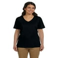 thumbnail image 1 of Hanes T-Shirt Col en V Coupe Décontractée pour Femmes ComfortSoft, Style 5780, 1 of 1