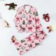 thumbnail image 1 of Puyaiuu Women 2 Piece Christmas Satin Pajama Set Cute Print Long Shirt Loose Shorts Matching Set Loungewear Gift, 1 of 5
